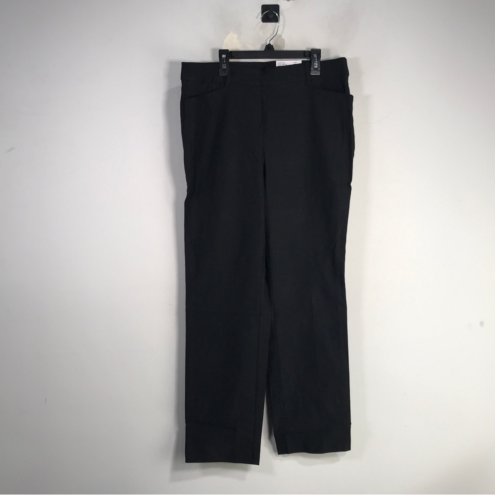 Rafaella Straight Leg Stretch Pant, Women's Size 12 - Black